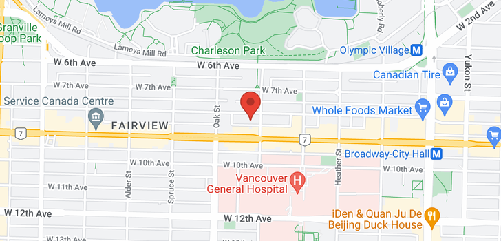 map of 101 910 W 8TH AVENUE